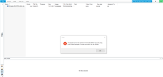 Trados Studio error message popup saying 'The project cannot be opened because the files you are trying to import contain a large number of errors or warnings.'