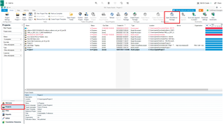 Trados Studio screenshot showing the Projects View with an 'Open Worldserver Package' button highlighted in red, indicating its location for user Jose Ruivo.