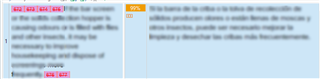 Screenshot of Trados Studio showing a segment with a 99% fuzzy match. Tags are removed from the source to the target segment, indicating manual tag addition may be needed.