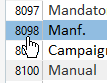 Cursor hovering over segment numbers 8098 and 8099 in Trados Studio, indicating a selection for merging.