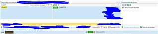 Screenshot of Trados Studio showing a segment with the source word 'GUANTI' highlighted, indicating a 100% Match but not found in Translation Memory.