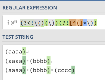 Screenshot of regex101.com showing a regular expression pattern and test string with highlighted matching groups.