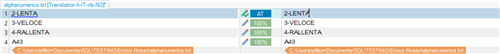 Screenshot of Trados Studio displaying a warning message 'Some segments contain formatting or tag errors' above a list of terms with 100% match and CM status.