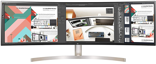 Triple-screen setup showing Trados Studio software on the central screen with a translation project open, flanked by reference materials on the side screens.