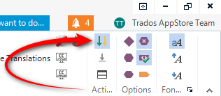 Screenshot showing the minimized icons that are very hard to read.