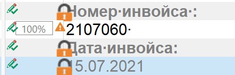 Close-up of Trados Studio interface showing a warning icon next to a file progress indicator, with Cyrillic text partially visible.