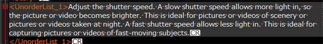 Error message in Trados Studio indicating an issue with unordered list segmentation in the text.