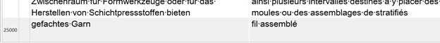 Trados Studio TM editor displaying the last segment entry number 25000.