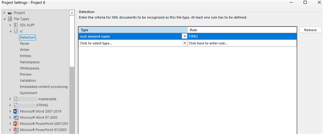 Trados Studio Settings XML File Type Detection
