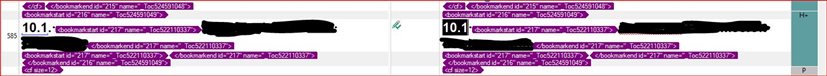 Trados Studio screenshot showing segment 585 without visible extra tags in 'All segments' filter mode.
